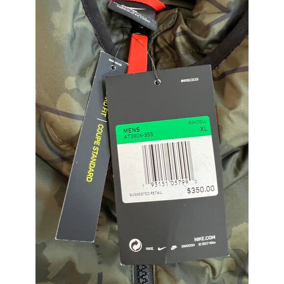 Nike Lebron James Down Fill Camo Puffer Jacket Men's AT3904-355  Size XL NWT - Picture 4 of 16